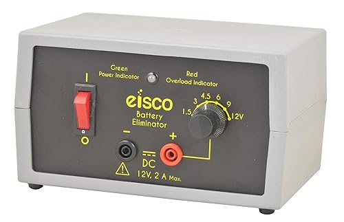 Eisco Labs Battery Eliminator Power Supply, Selectible DC Voltage [1.5,