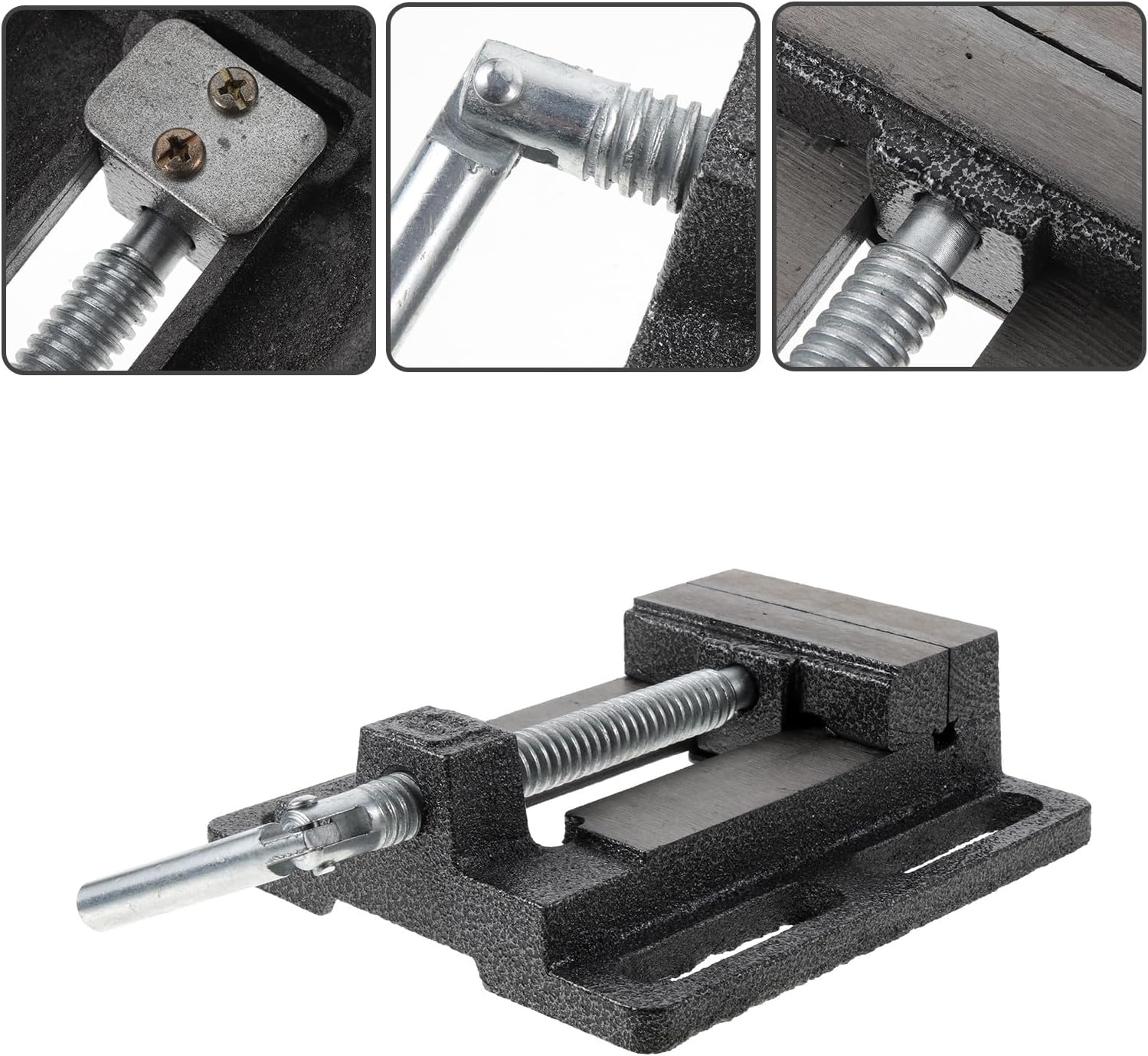 DOITOOL 3-inch Cast Iron Drill Press Vise and Table Bench Clamp for Milling, Drilling Machine, Woodworking Workholding, Metalworking, Portable Workshop Tool Random Color