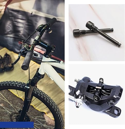 Vista 11 de Sing F LTD - 2 pernos de titanio M4 para pastillas de freno de disco de bicicleta, insertos de pasador roscado, pasador de pasador de disco