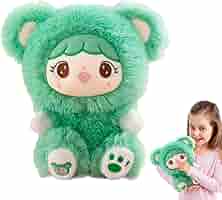 淡い緑色のクマ型ぬいぐるみ Amazon.co.jp: 緑のぬいぐるみ、緑のクマ - 15.75 インチの緑の