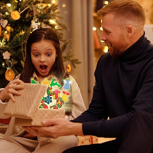 Miniatura 9 de 60 piezas de mini llavero de juguete para ansiedad de Navidad, mini juguetes sensoriales de burbujas para presionar, juguetes para ansiedad de