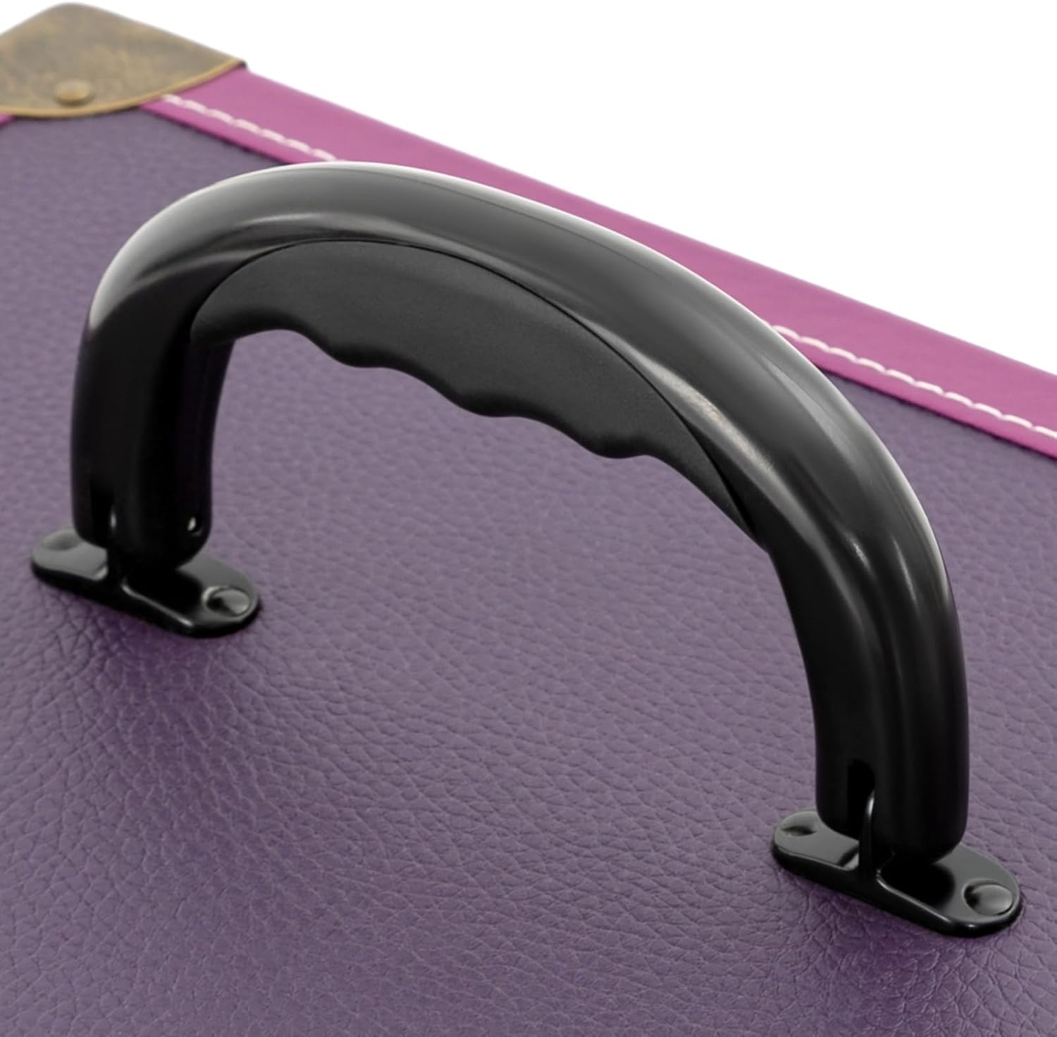 Rolling Makeup Case, Lockable Purple Cosmetic Train Case with Large Capacity Storage, Mobile Trolley Organizer Universal Wheels for Professional Salon, Nail Technician, Traveling (Purple+Bronze)