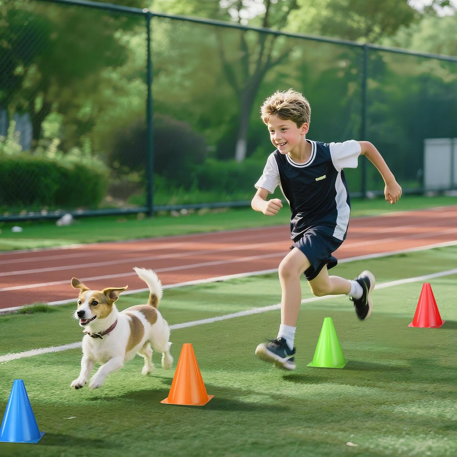 36pcs Cones 7 Inch Soccer Cones and Plastic Traffic Cones, Durable Cones for Sports Training, Ideal for Soccer, Basketball, Football, Skating, and Agility Drills Practice