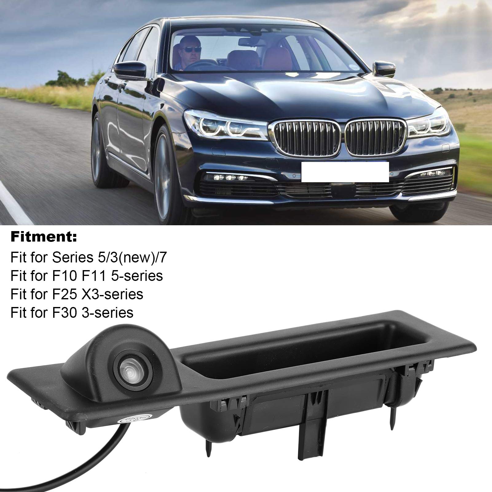 Telecamera di backup per auto Telecamera per retrovisione HD Parcheggio per veicoli Telecamera digitale inversa 170 ° Grandangolo Impermeabile per Serie 3 F30 Serie 5 F10 F11 X3 F25