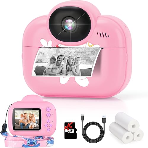 Miniatura 8 de Cámara para niños de impresión instantánea, cámara digital Trayoo para niños, cámara portátil para niños, Navidad, cumpleaños, niñas para 3, 4, 5,