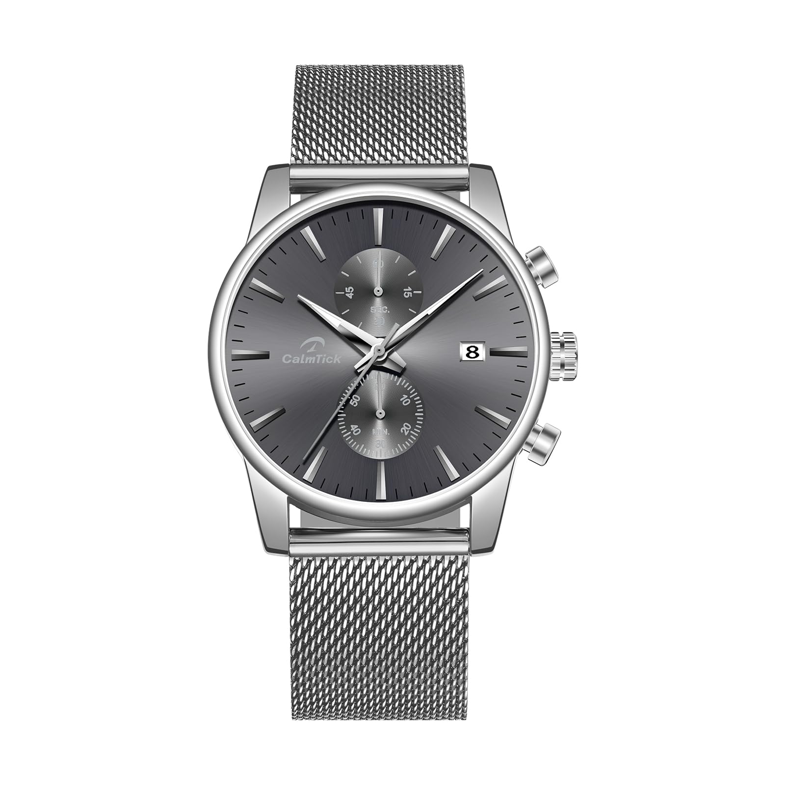 Quarzuhr für Herren, leuchtende Zeiger, Datumsanzeige, Chronographen-Hilfszifferblatt, wasserdicht bis 30 m, japanisches Uhrwerk VD51, klassische Business-Uhr