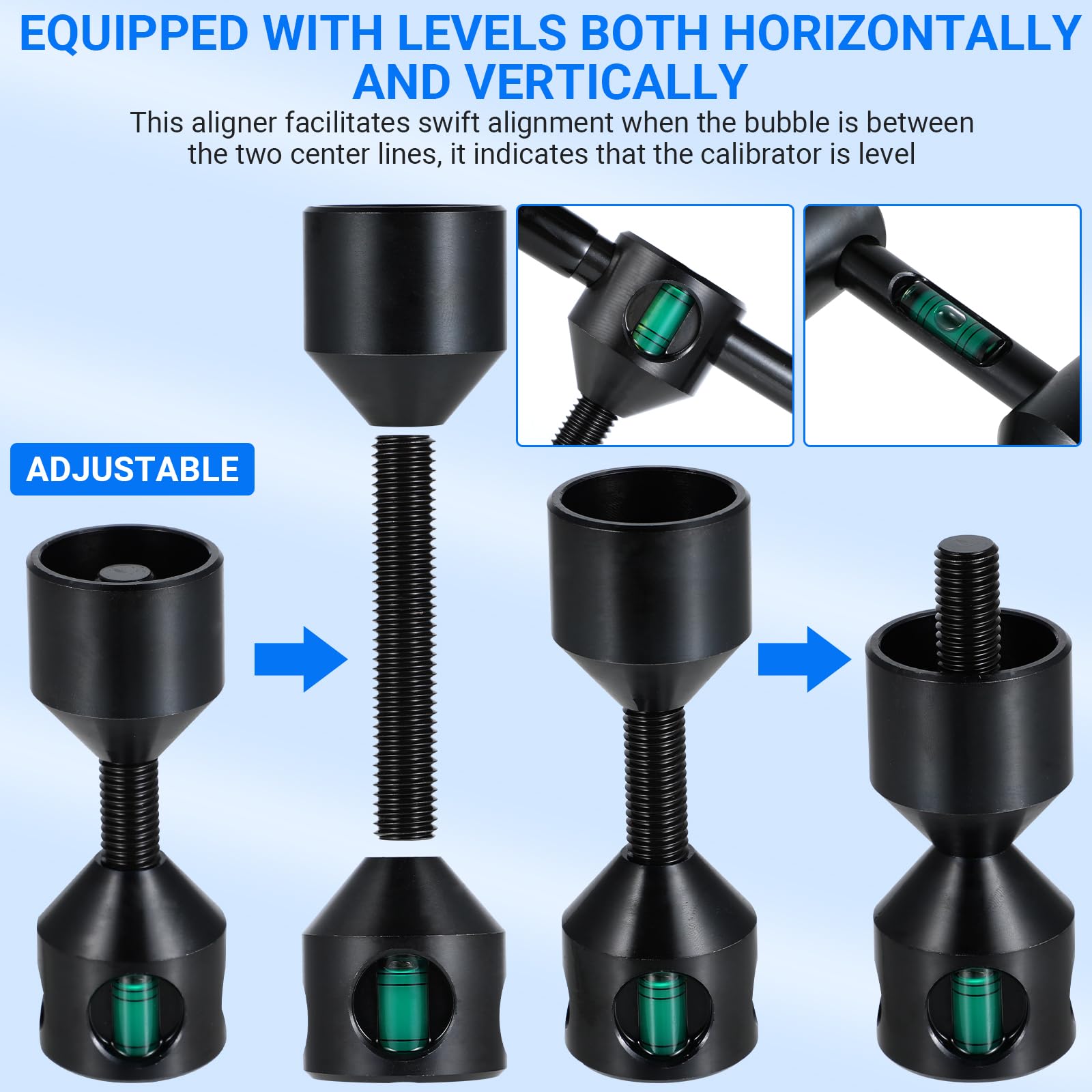 Magnetischer Zentrierkopf, Pipefitter-Werkzeuge, Y-Form mit verstellbarem Zifferblatt, Blasen-Winkelmesser, Flanschausrichtung, passend für Flansche mit Löchern von 1,27 cm bis 4,8 cm
