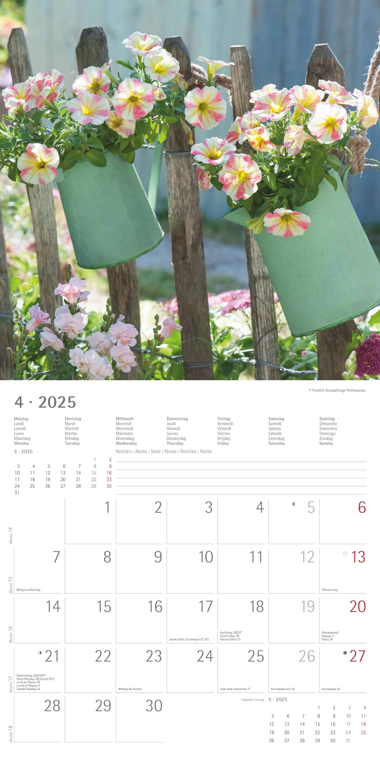 Garden & Decoration 2025 CALENDARIO DA PARETE 30X30 CM