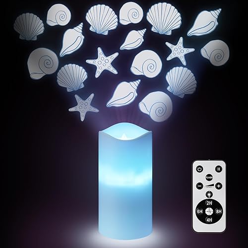 Miniatura 8 de Baquler Velas sin llama de conejo de Pascua, luces de proyector, velas LED de Pascua, funciona con pilas, luz nocturna de primavera con temporizador