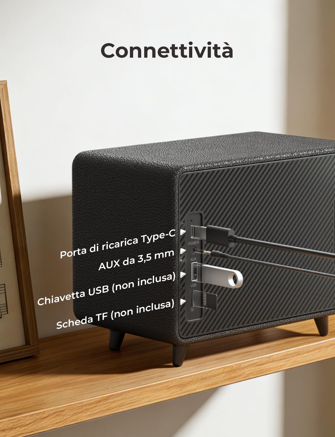 RIENOK Cassa Bluetooth Potente 40W Senza Fili Altoparlante Bluetooth Casa | Supporta USB/TF/AUX, Chiamate in Vivavoce, 24 Ore di Autonomia, Vero Stereo Wireless, Adatto per Feste in Salotto
