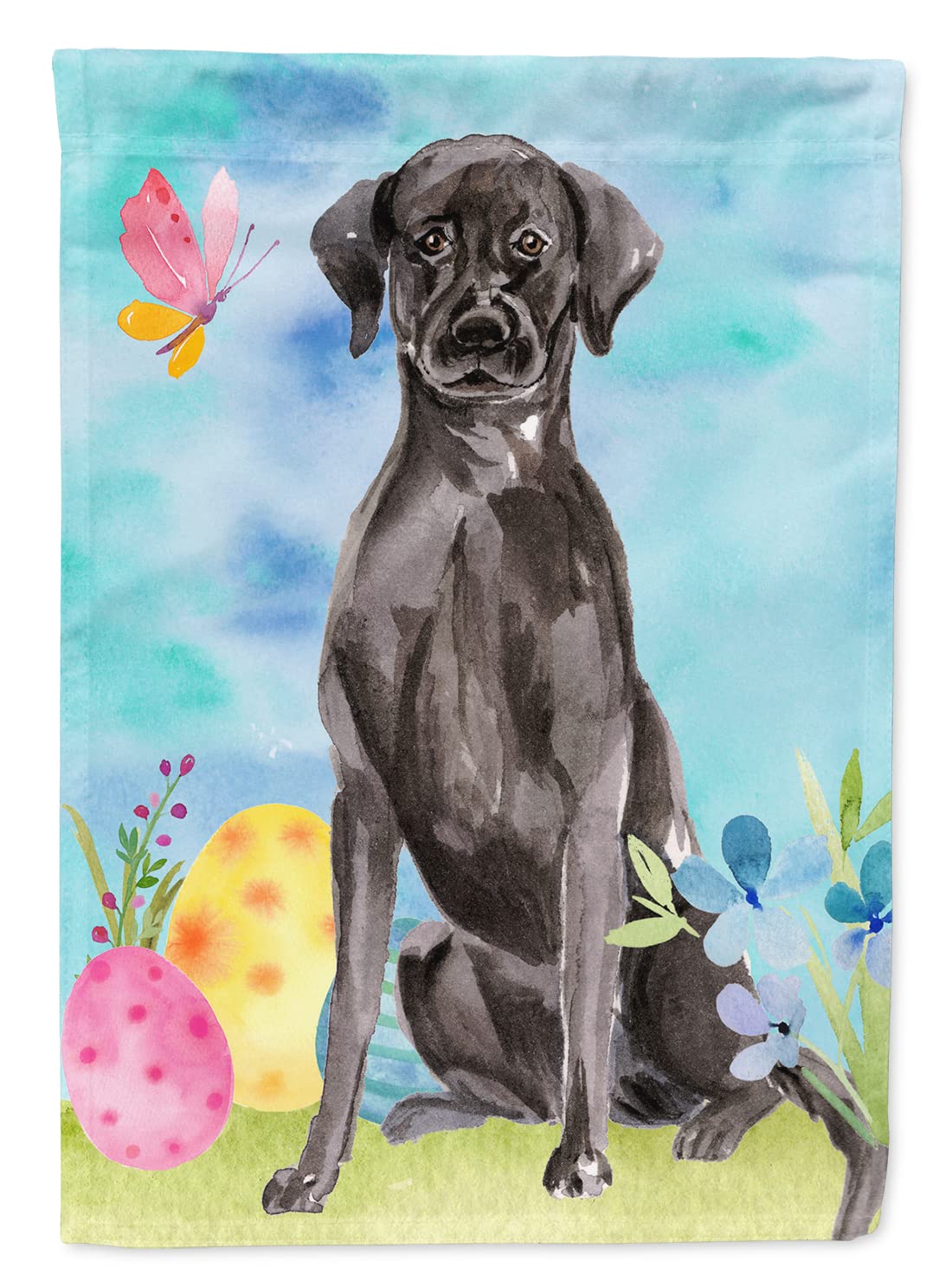 Drapeau de Pâques Labrador Noir, le cadeau idéal pour amoureux de chiens