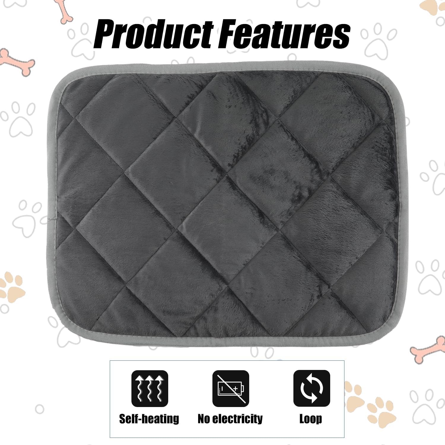 Thermo Vital Hundematte, Wärmematte Katze, Selbstheizende Decke Katze, Thermo Vital Hunde Matte, Selbsterwärmende Mattes, rutschfest und Waschbar (Grün, XL)