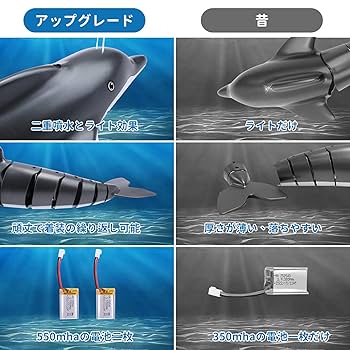 Amazon.co.jp: OBEST リモコン潜水イルカ おもちゃ 潜水艦