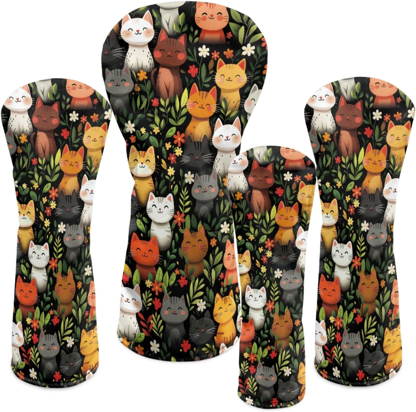 Rnyleeg Golf Club Head Covers for Driver Fairway Wood Hybird Waterproof PU Leather Golf Headcover for Kids, Youth, Women, Men