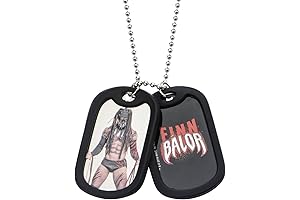 WWE Finn Balor Stainless Steel Double Dog Tag Men's Pendant Necklace