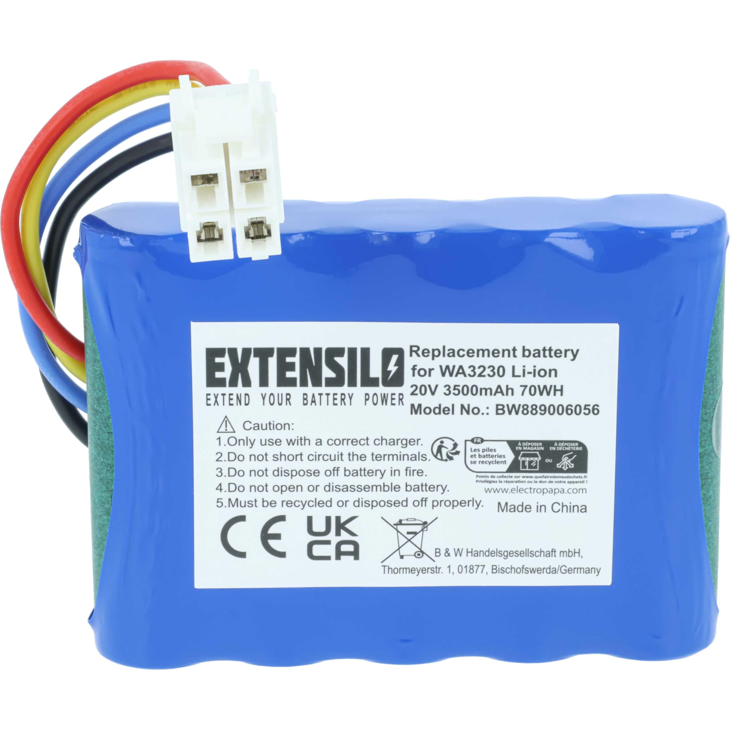 batteria sostituisce Kress 59000257, KA0101, 59003453, KA0103, KA3022 per robot tagliaerba rasaerba 3,5Ah 20V Li-Ion