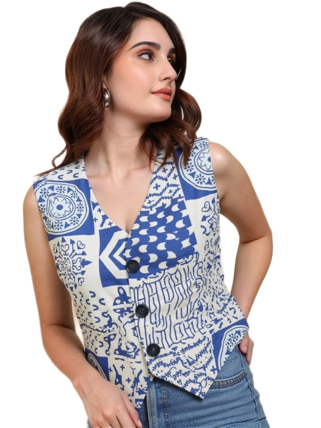 Printed waistcoat for women, women waistcoat.15-image-48