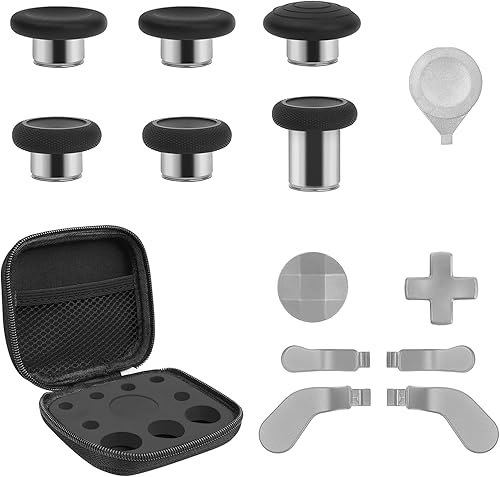 TOMSIN Paquete de repuesto de accesorios para mandos Xbox Elite Series 2 13 en 1, 6 palillos de metal, 2 almohadillas D, 4 palas y 1 ajustador para