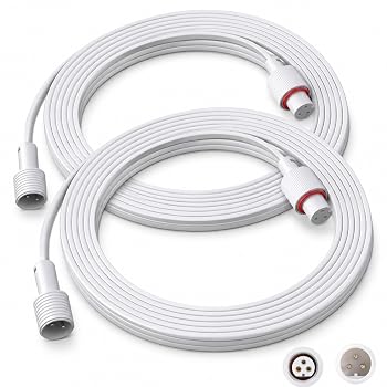 10FT Waterproof Extension Cable for Govee Permanent Outdoor Lights, 2-Pack | Extend your outdoor lighting setup with two 10FT cables, sealed connectors, and easy plug-and-play ins...