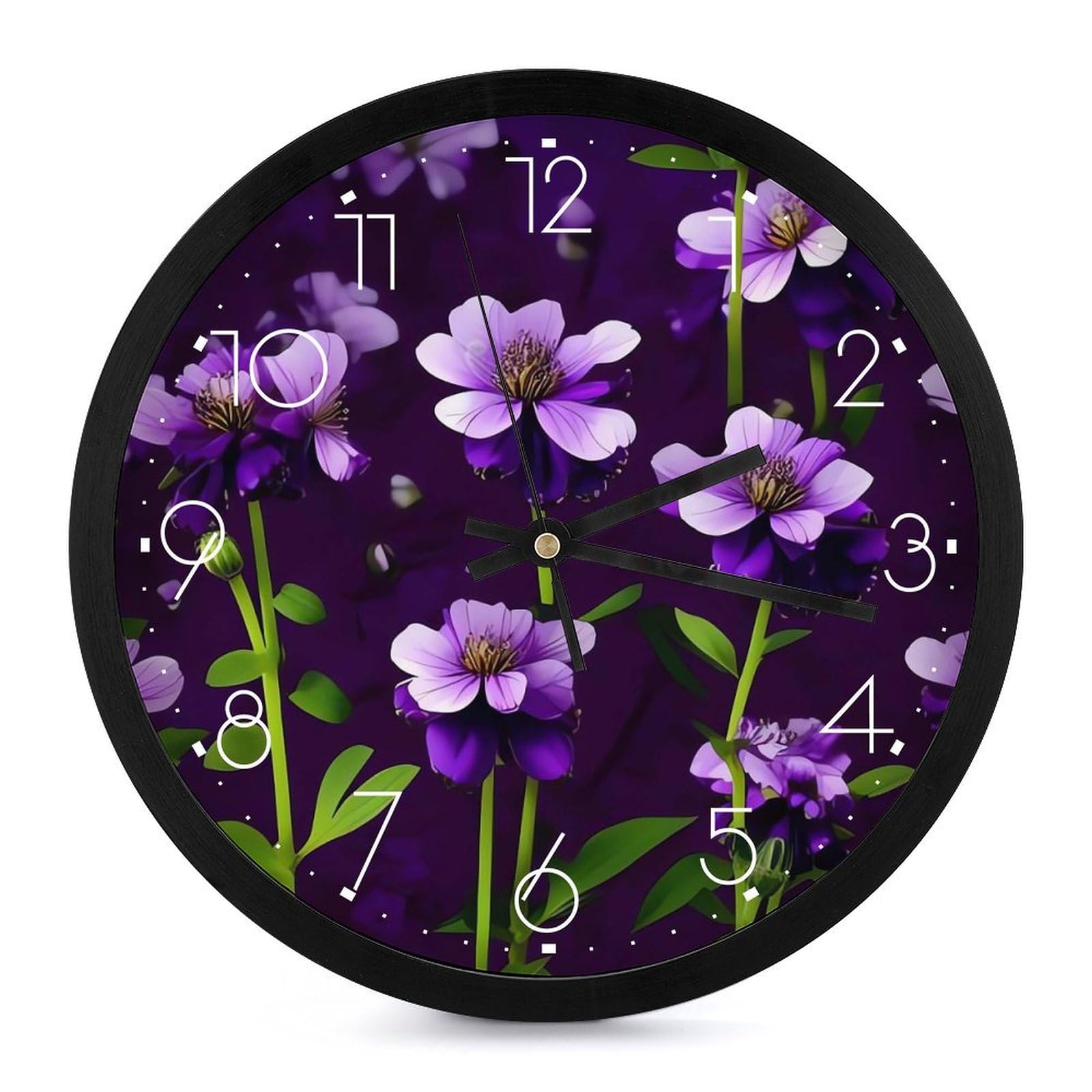 Horloge murale silencieuse sans tic-tac mécanique à pile pour bureau