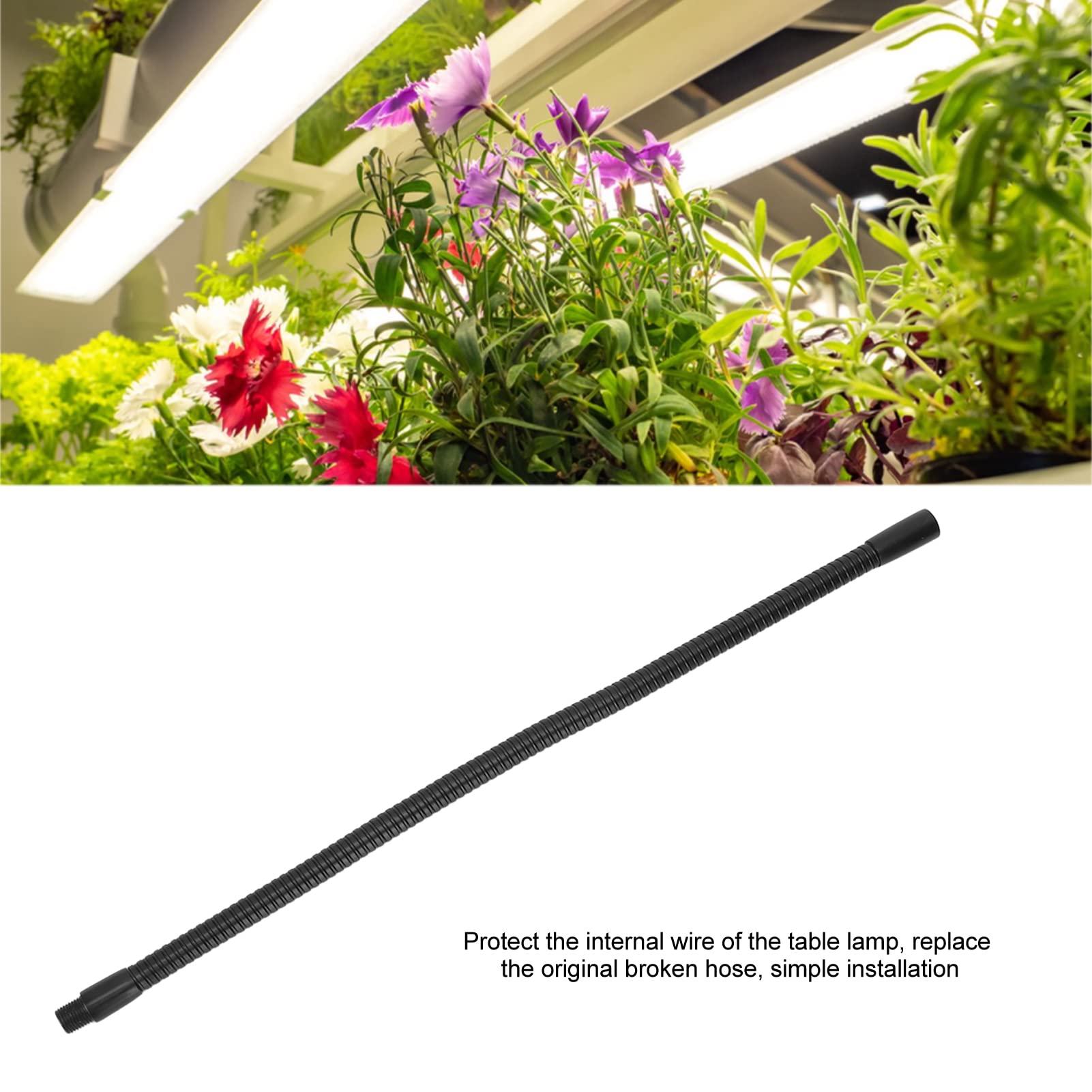 Tubo Flessibile per Lampada, 4 Pezzi Tubo Flessibile per Lampada a Collo di Cigno Calibro 10 Mm Universale Regolare per Montaggio Illuminazione (30cm)