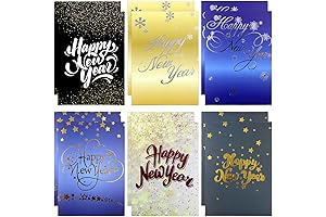 Fancy Land Happy New Year Cards with Envelopes