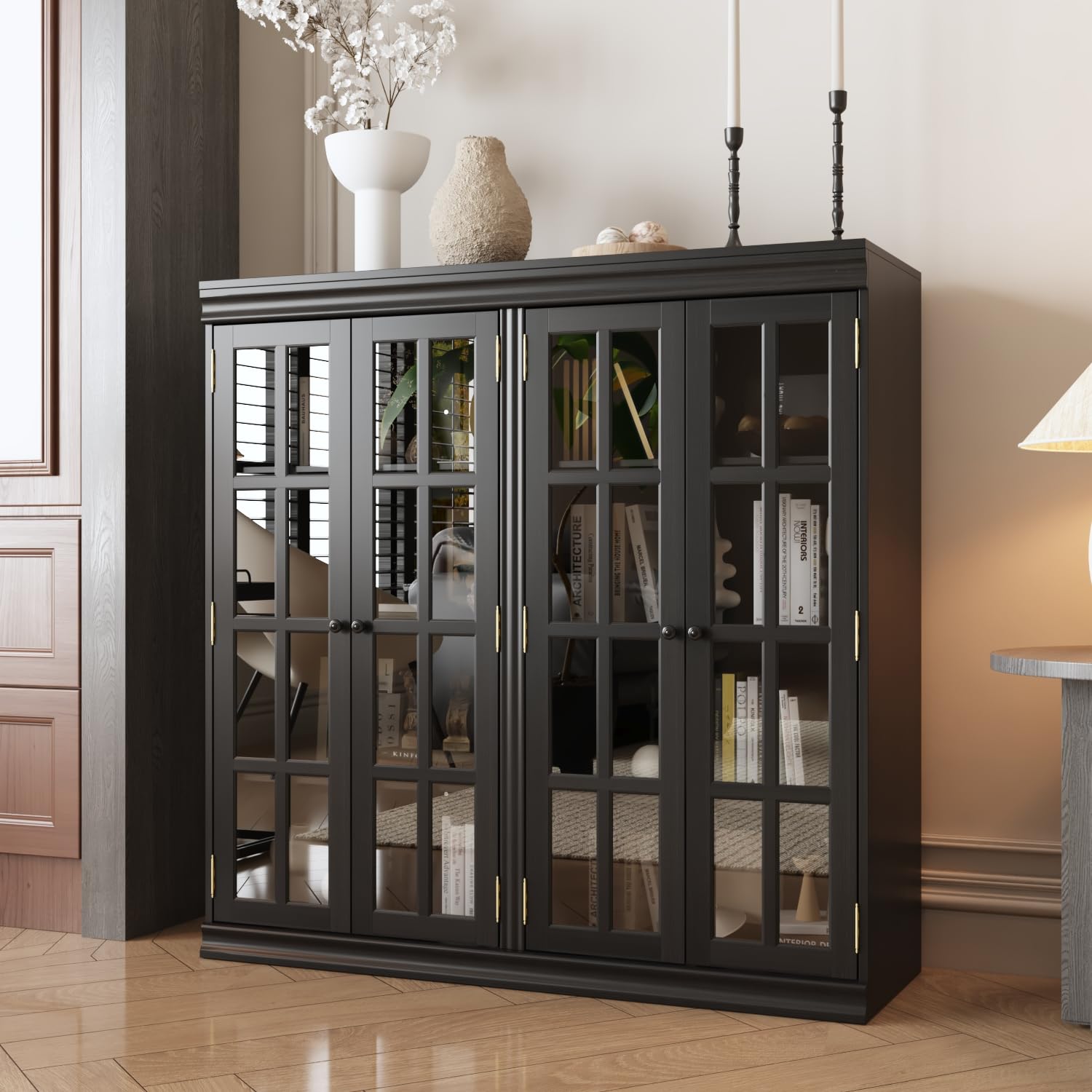 Amazon.com: ROMSHINE Modular Display Cabinet with Glass Doors