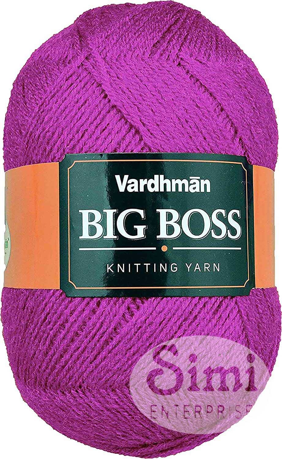 SIMI Enterprise Big Ball Purple (600 gm) Wool Ball Hand Knitting Wool/Art Craft Soft Fingering Crochet Hook Yarn, Needle Knitting Yarn Thread dyeF F GJA