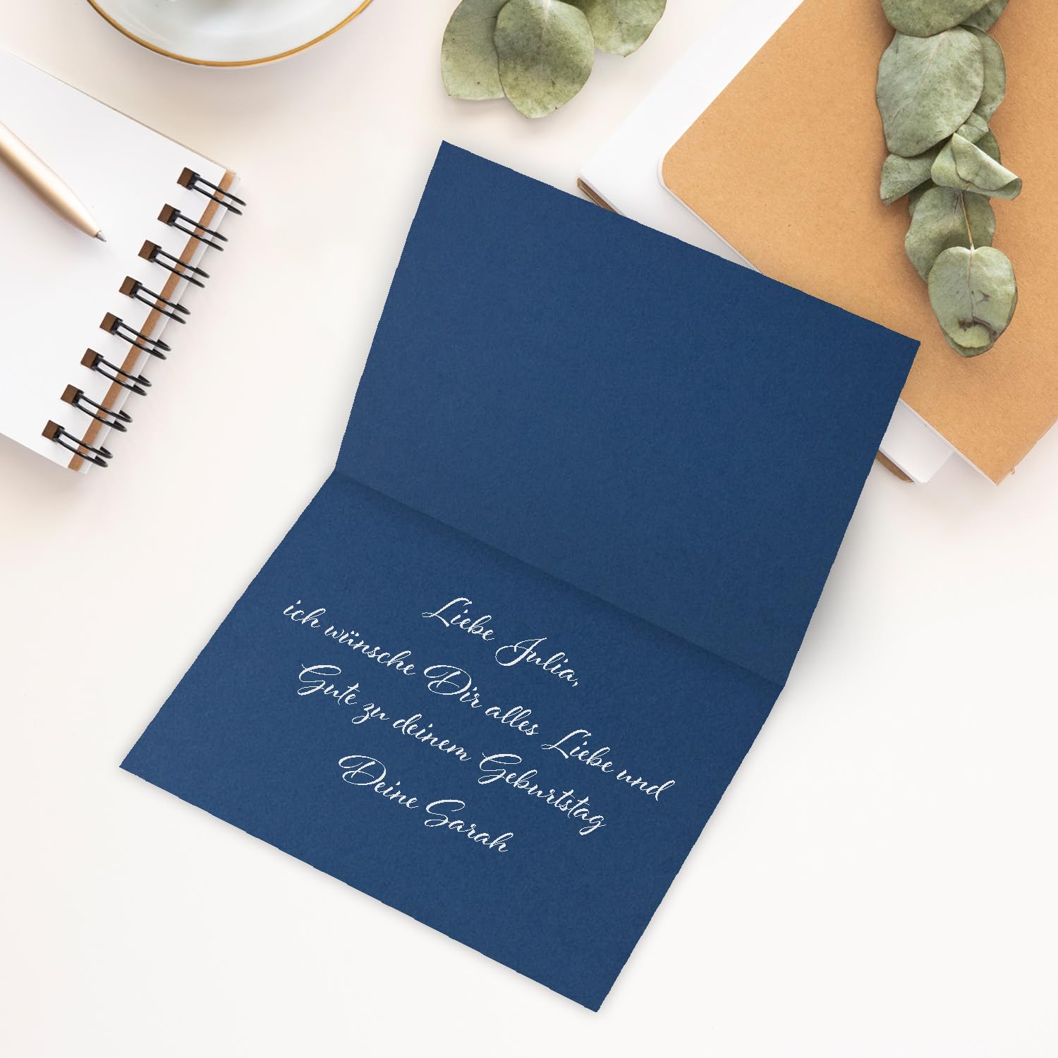 500x tarjetas plegables B6 - color: azul oscuro - 11,5 x 17 cm (abiertas: 23 x 17 cm) - muy resistentes - tarjetas artesanales para invitaciones y tarjetas de felicitación