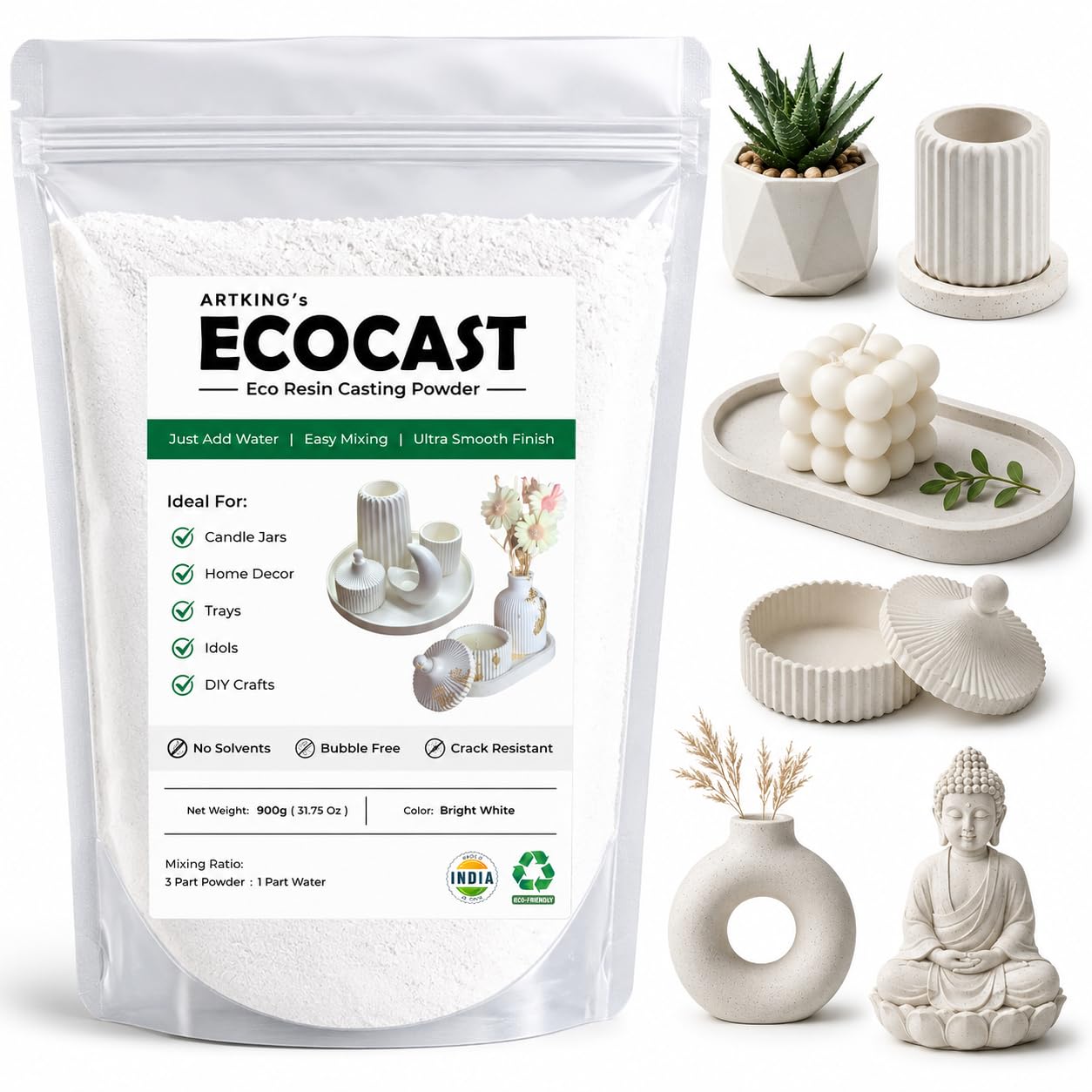 ECOCAST Resin Powder - Easy Casting, Crack-Resistant -1
