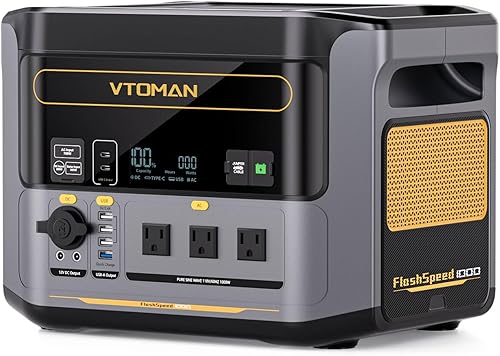 Miniatura 18 de VTOMAN Estación de energía portátil FlashSpeed 600, batería LiFePO4 de 499 Wh, 600 W CA (pico de 1200 W)/salida USB-C de 100 W, generador solar