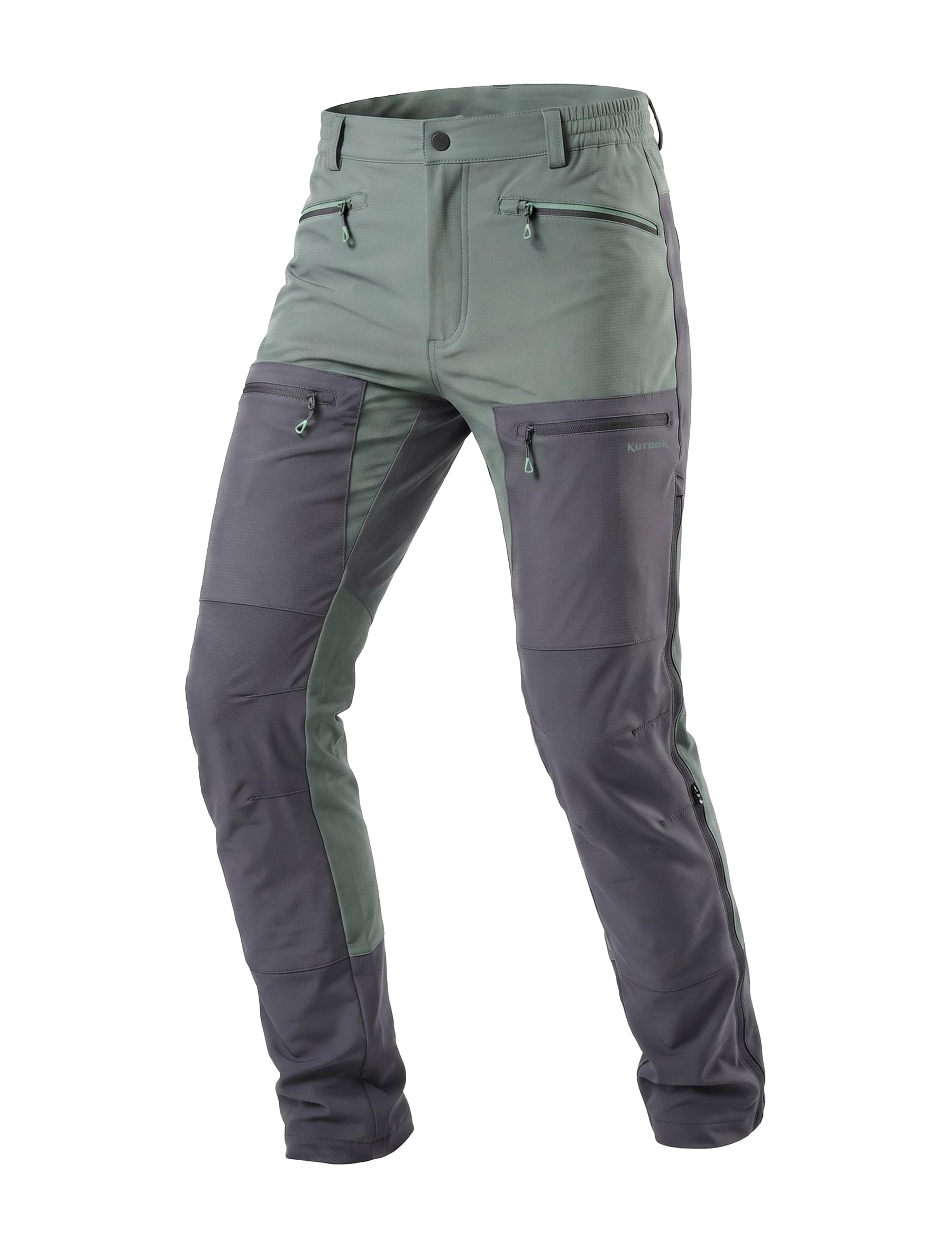 KUTOOK Pantaloni Trekking Uomo Pantaloni Cargo Uomo Pantaloni da Lavoro Traspiranti Resistente Temperatura 10-30°per Campeggio, Pesca, Montagna, Arrampicata