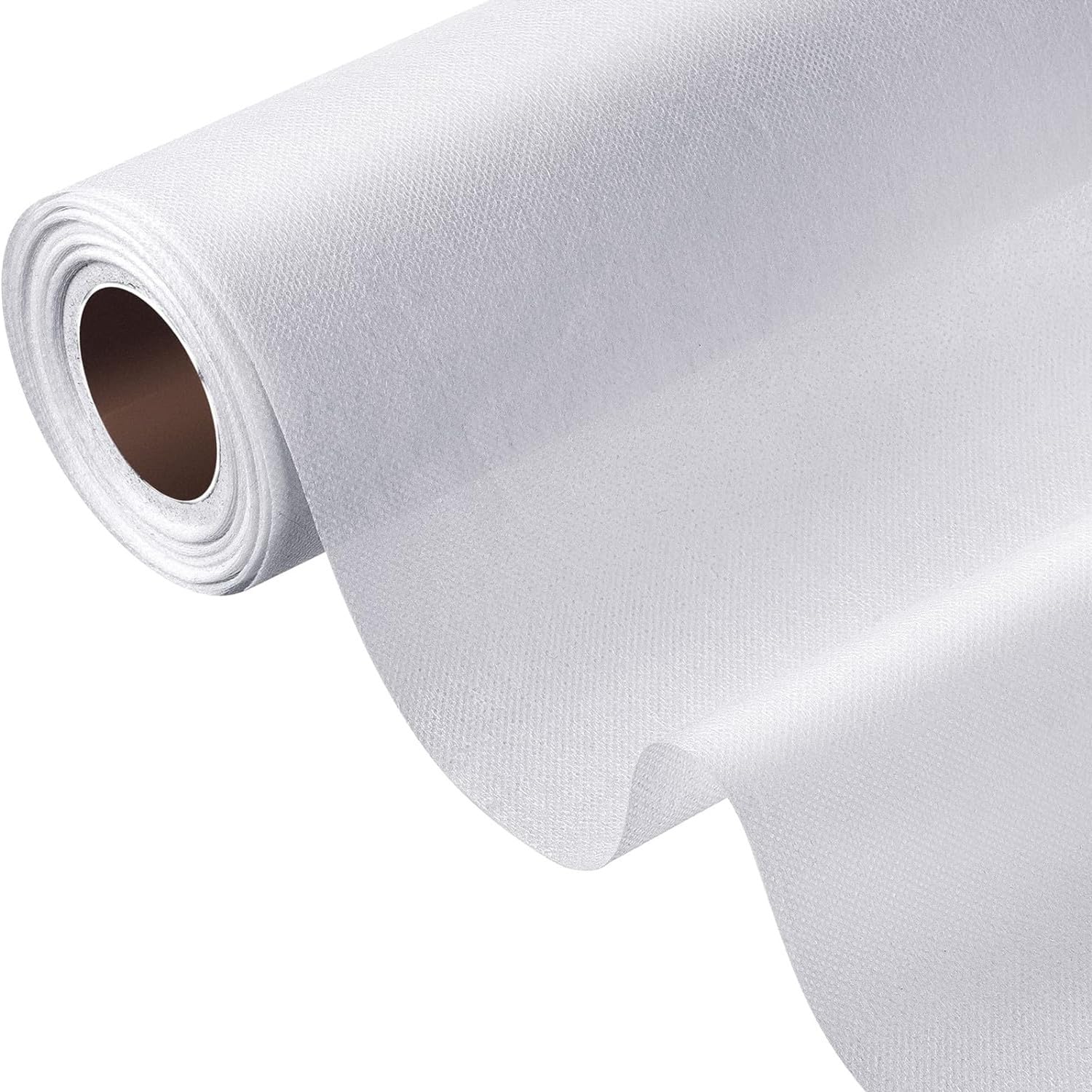 Fusible Interfacing Iron On Polyester Single-Sided Interfacing for Sewing Light Weight Non-Woven Fleece 11.81in x 20yd White