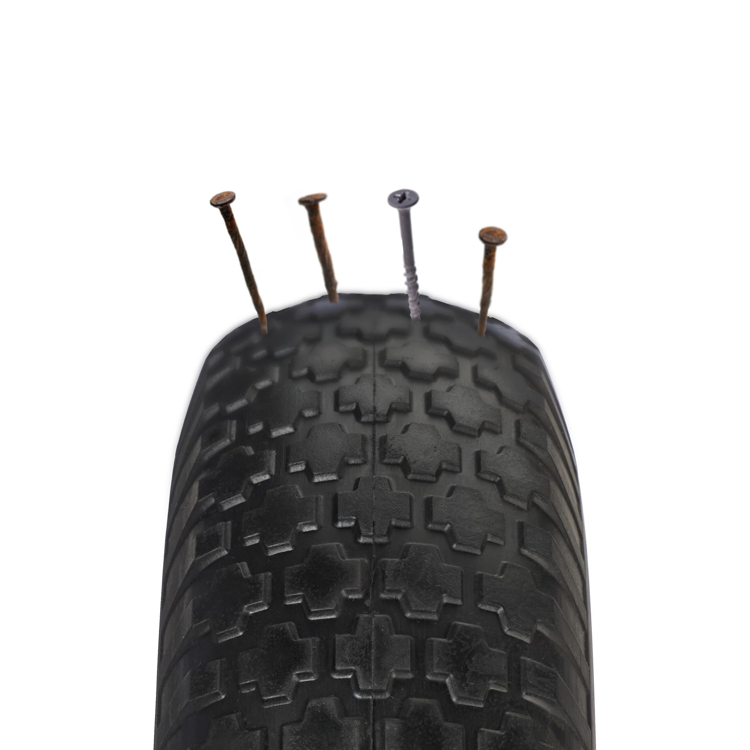 Relaxdays Ruota per Carriola 4.00-8, Gomma Piena con ASSE, Ruotino Scorta Portapacchi, Antiforatura, 100 kg, Nero Rosso