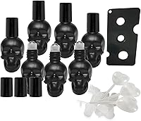 Vista 7 de Juego de 7 piezas 10ml Mini Botella cuentagotas de vidrio con forma de calavera a prueba de fugas para aceites esenciales para almacenamiento