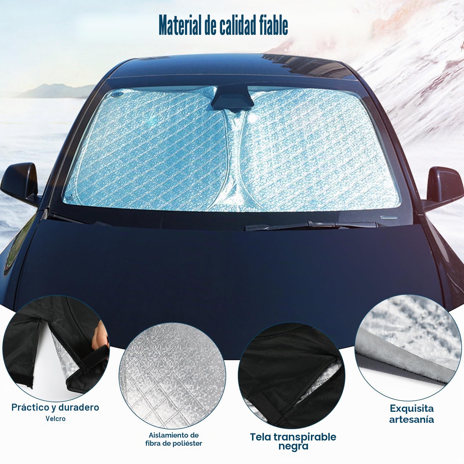 Parasol para Coche Parabrisas Reemplazo para Mazda MX-5 2016-2024, Plegable Parasol para Parabrisas de Coche, Bloquea El 99% de Los Rayos UV y Mantiene Fresco El Vehículo