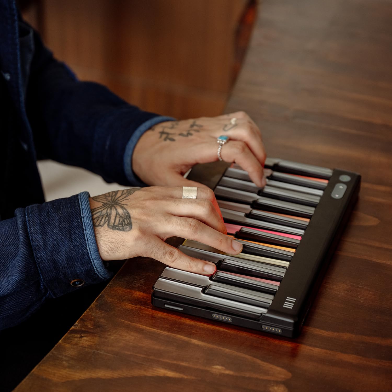 ROLI Piano M | Mini MIDI Keyboard for Music Production and