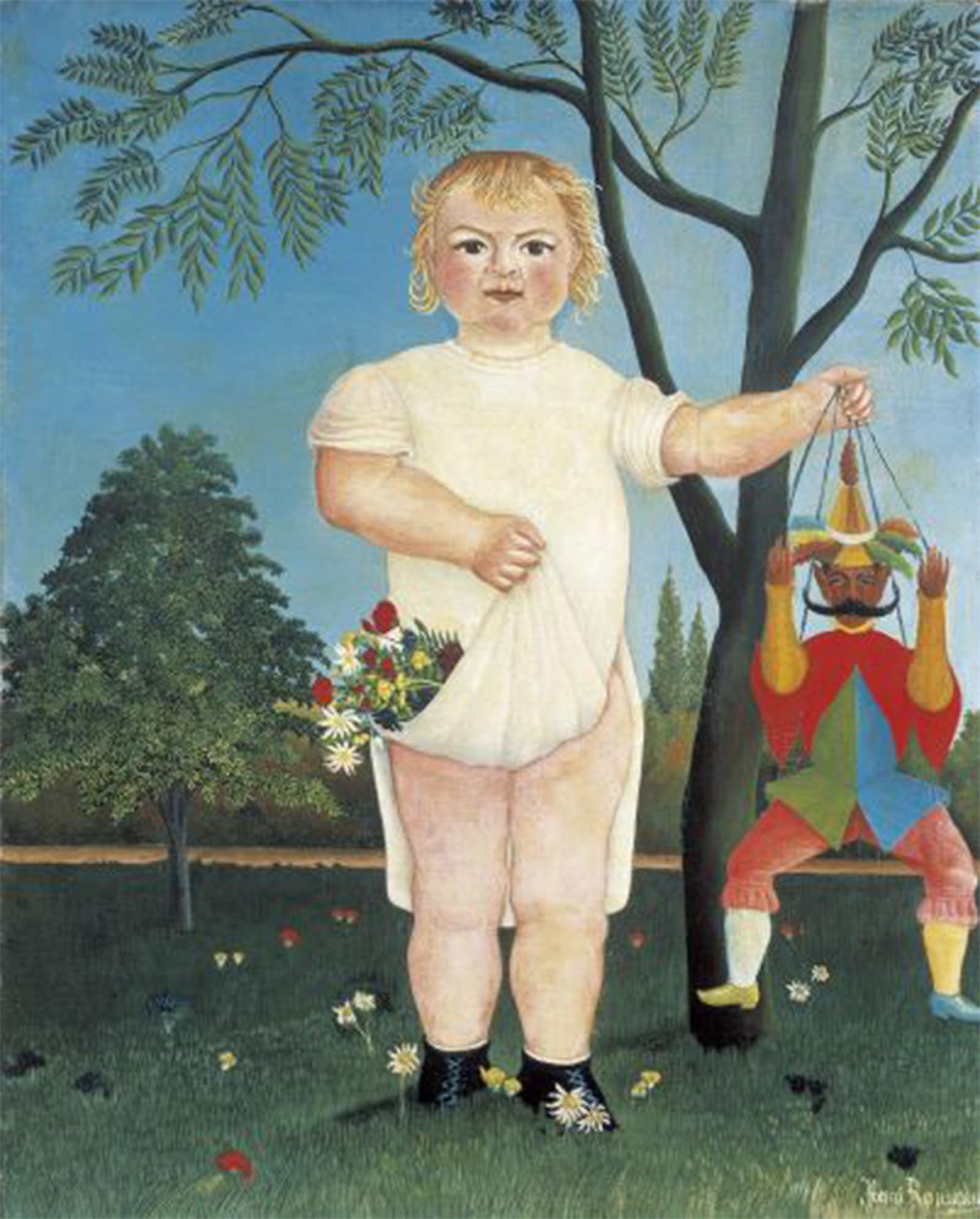 SERENDIPITP Vintage Wall Art Canvas Nordic Poster Canvas Print Picture in Celebration of Child by Henri Rousseau Wall Art Poster for Home Decor 60x90cm