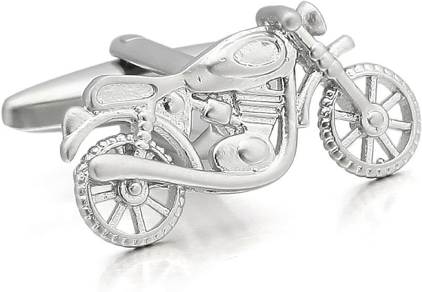 Fayumei TM Rhodium Plated Cuff Buttons Cufflinks Silver Motorcycle Motorbike Unique Shirt Cufflinks Wedding Cufflinks Sleeve Button Unique Cuff Links for Men with Gift Box