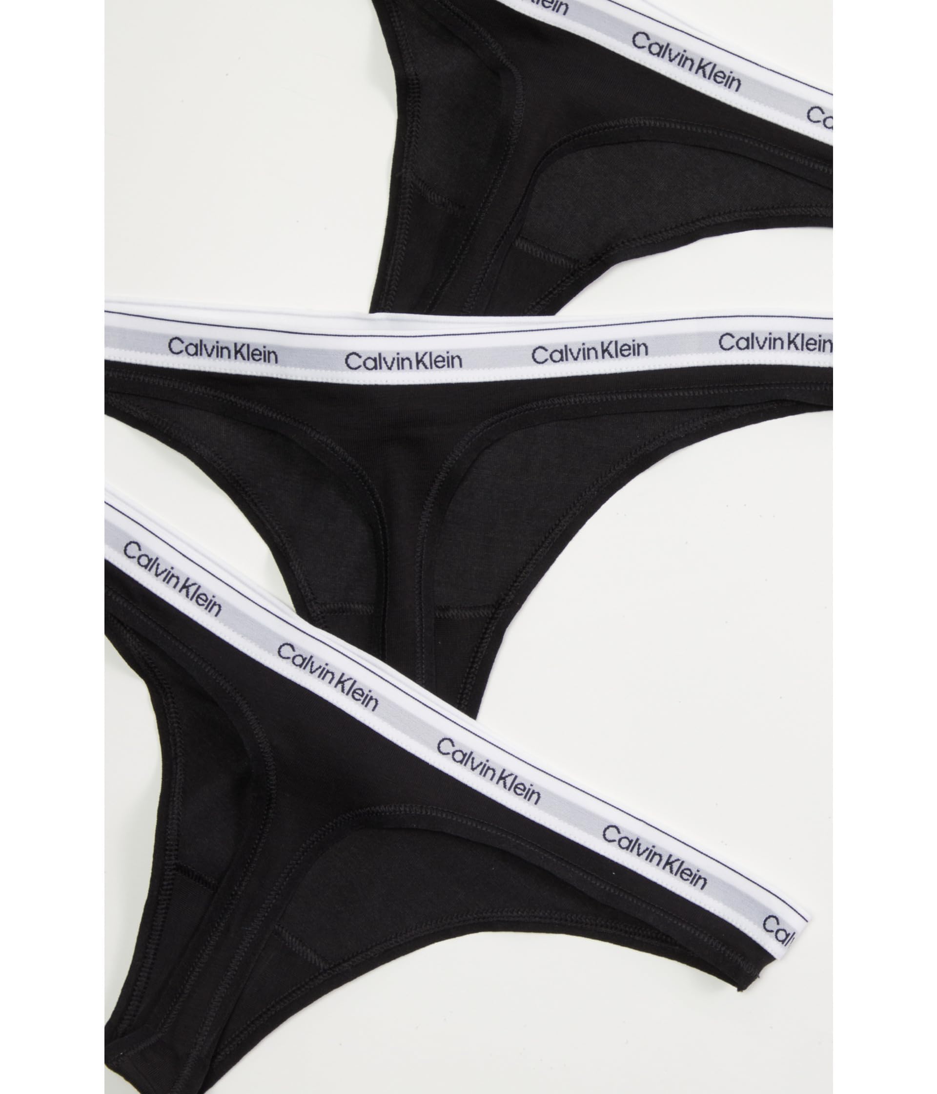 Calvin Klein Damskie stringi CK 3 sztuki sznurowadeł, elastyczne, bawełniane, rozciągliwe, QD5209E
