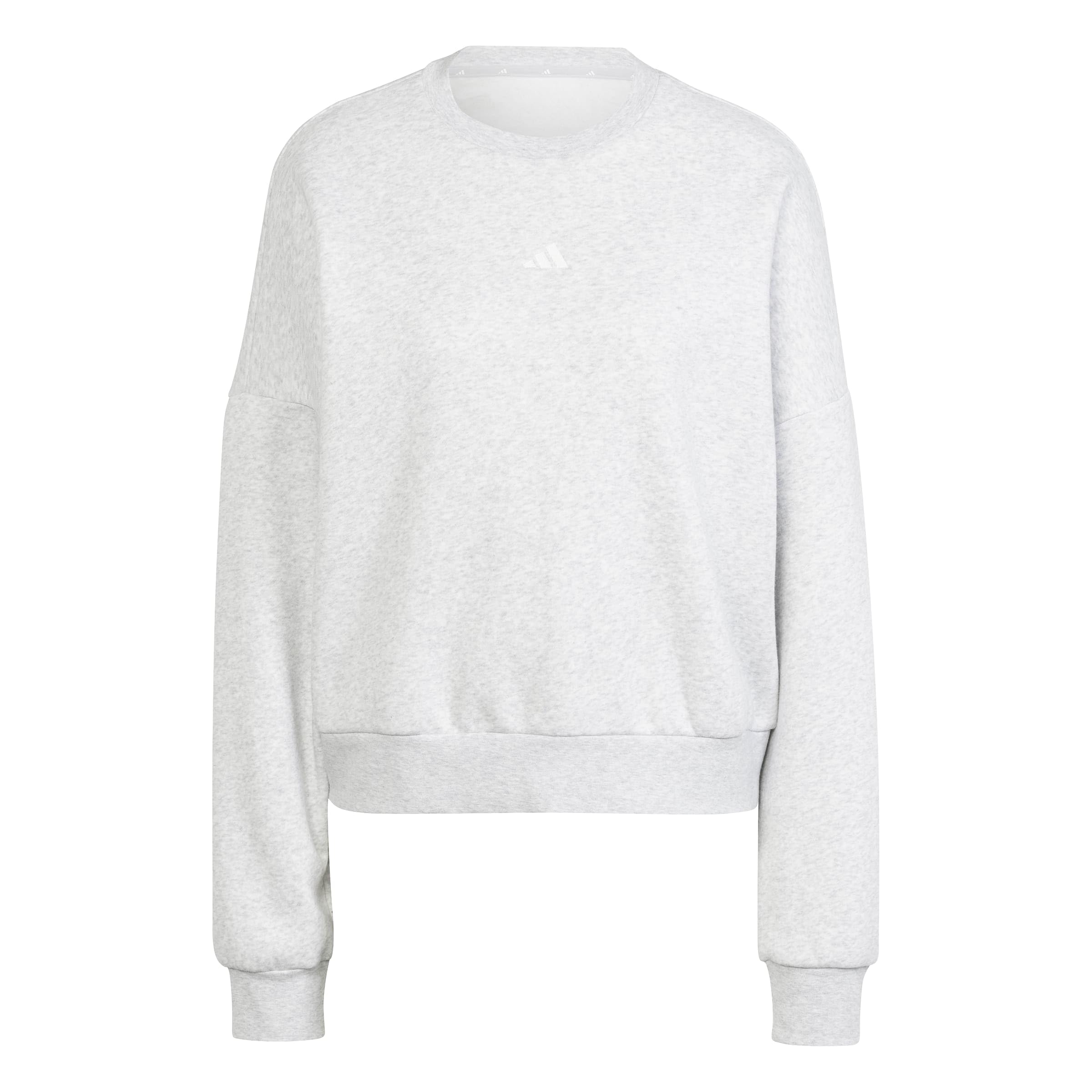Adidas Women's Gris Sweatshirt Woman Essentials Small Logo Feel Cozy