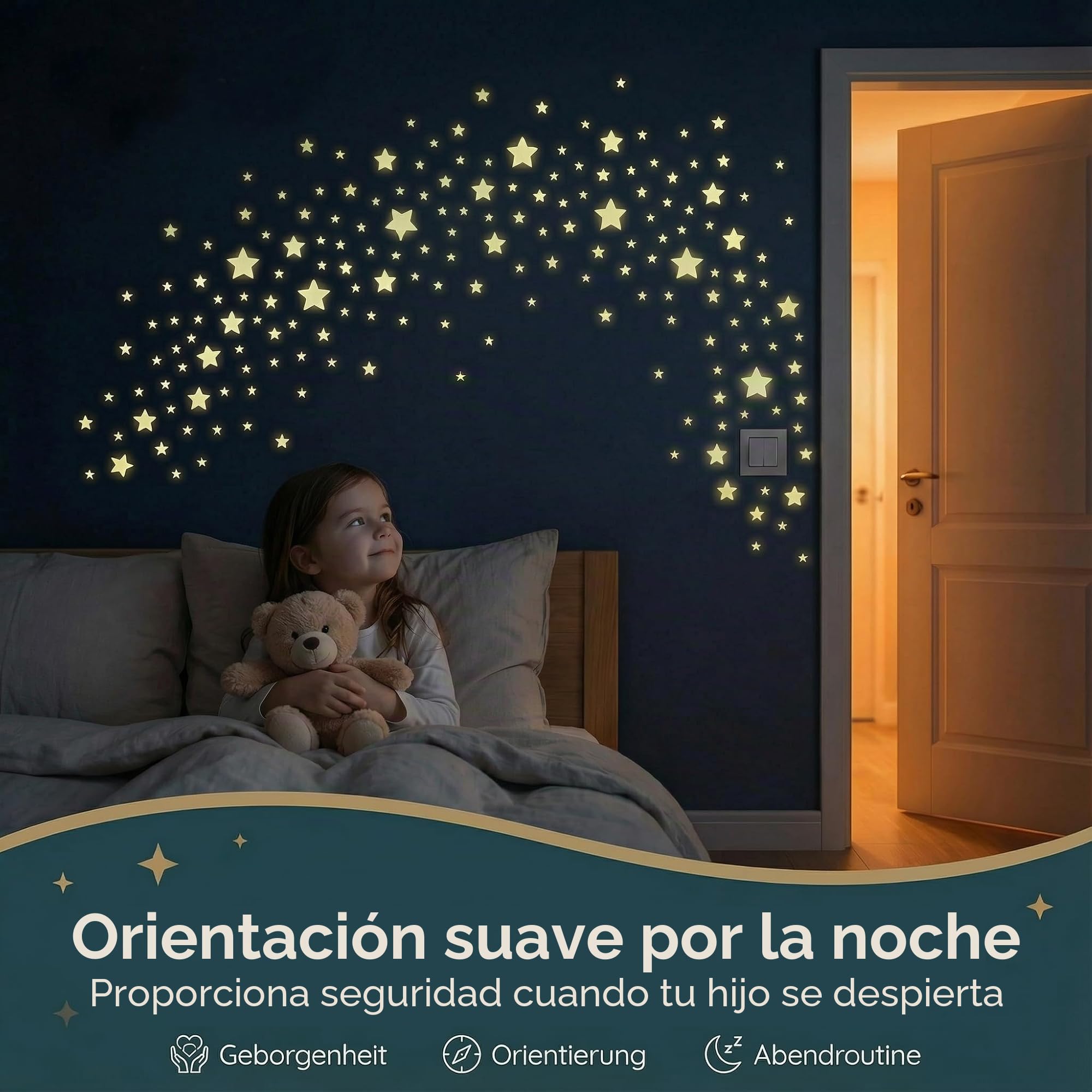 Estrellas Luminosas Homery para Habitación Infantil - 400 Unidades - Estrellas Autoadhesivas para Pared y Techo - Vinilo Brillante - Cielo Estrellado