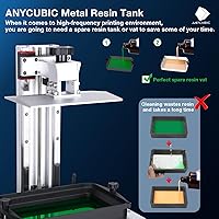 Vista 4 de Depósito de resina UV de aluminio Anycubic MONO X para resina con película FEP de 260x180mm preinstalada para impresoras 3D Photon Mono X, Mono X