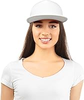 Vista 4 de DALIX Gorra de camionero con pico plano de malla trasera S M L Gorra ajustable Sólido Dos Tonos Snapback