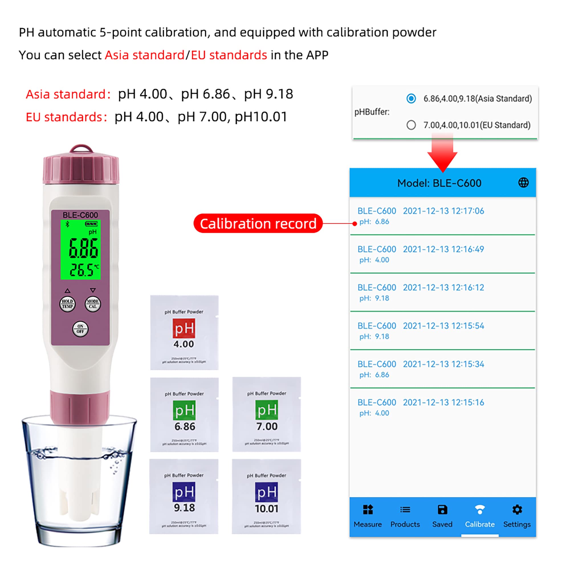 Probador de pH digital 7 en 1, 0.01 de alta precisión para agua, PH/TDS/EC/ORP/S.G/sal/temperatura, probador de agua TDS para agua potable, hidroponía, plantas, acuario y piscina