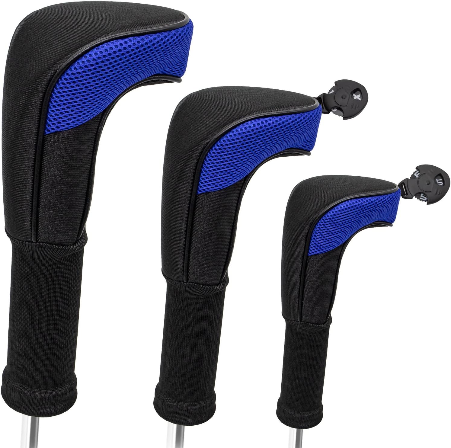 Miayaya 3 PCS Head Covers for Golf Clubs Fairway Driver