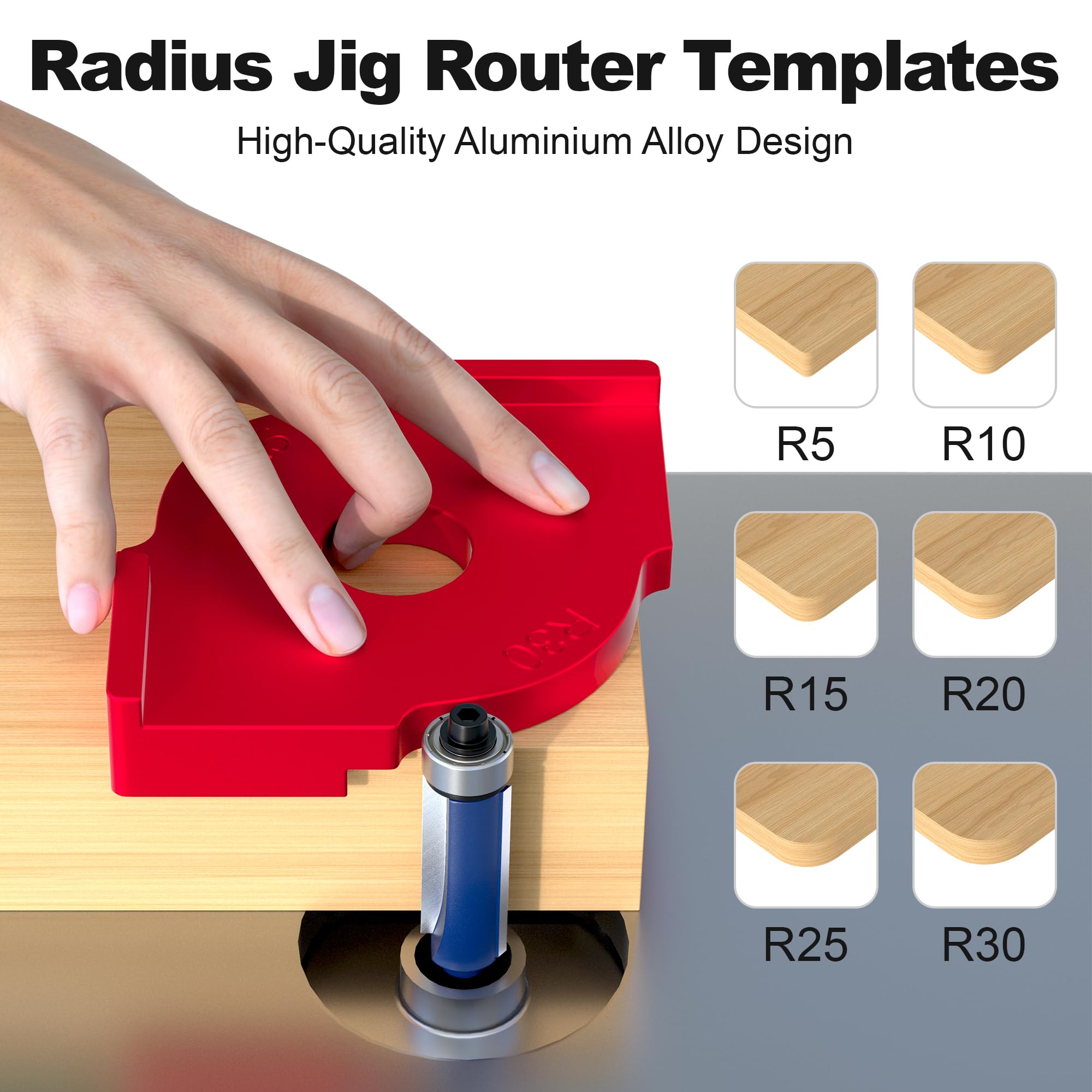 Snapklik.com : Radius Jig Router Templates 3 Pcs, Aluminum Alloy Corner ...