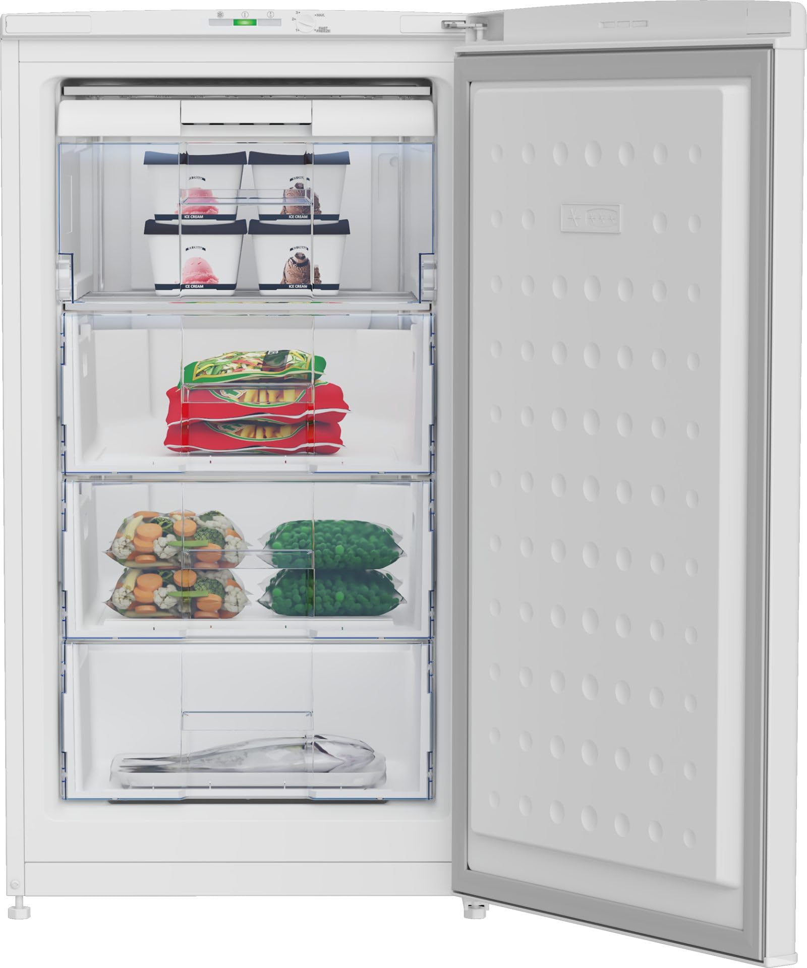 Congelatore Verticale Beko FSE13040N Statico Altezza 102 Cm Capacità 117 Lt Colore Bianco Classe Energetica E