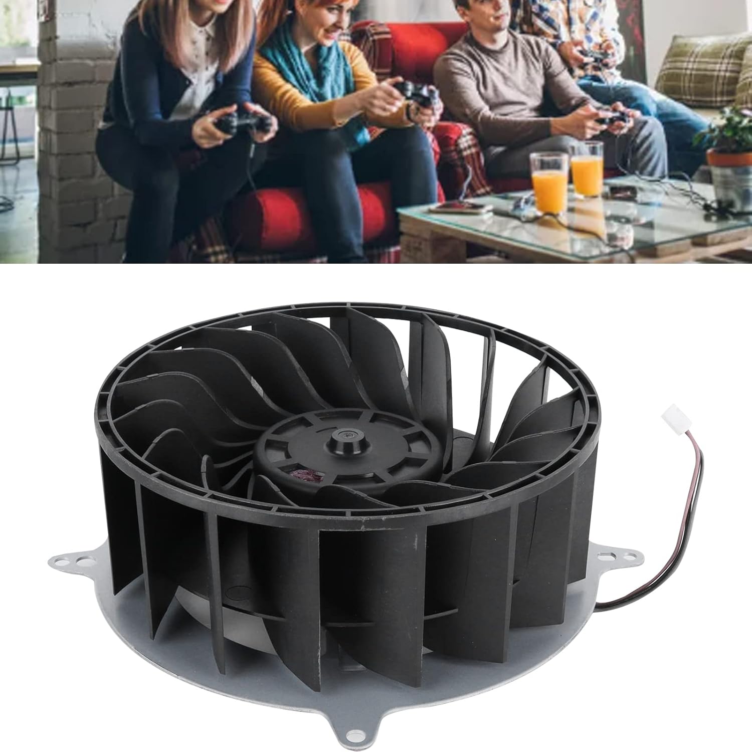 Cuifati Replacement Internal Cooling Fan for 5 Game Console 17 Blades Cooling Fan for Gaming Heat Sink 3 Pin CPU Cooling Fan