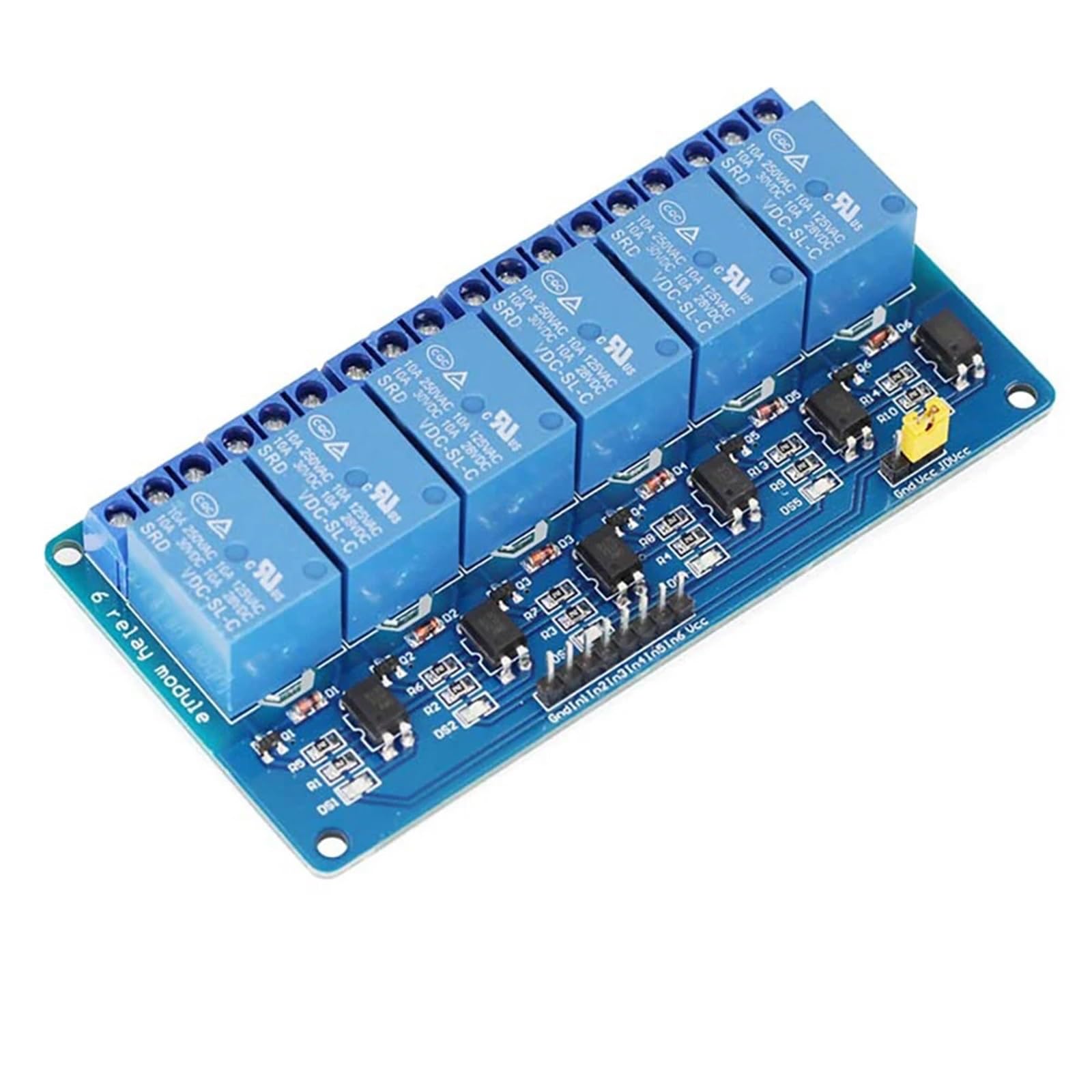 Module relais 5V 6 voies avec optocoupleur pour automatisme